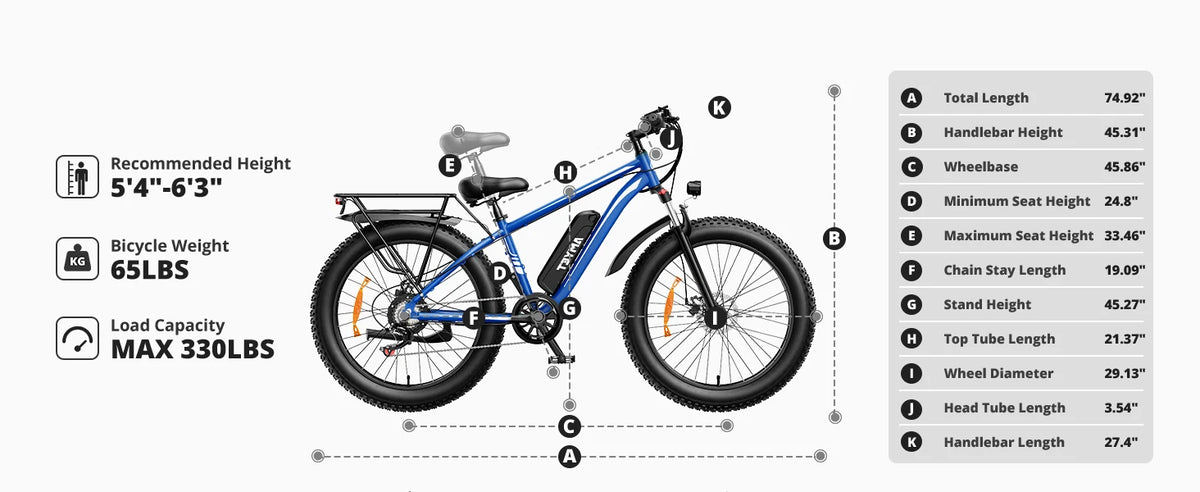 AMYET EB26 26-Inch Fat Tire Electric Bike
