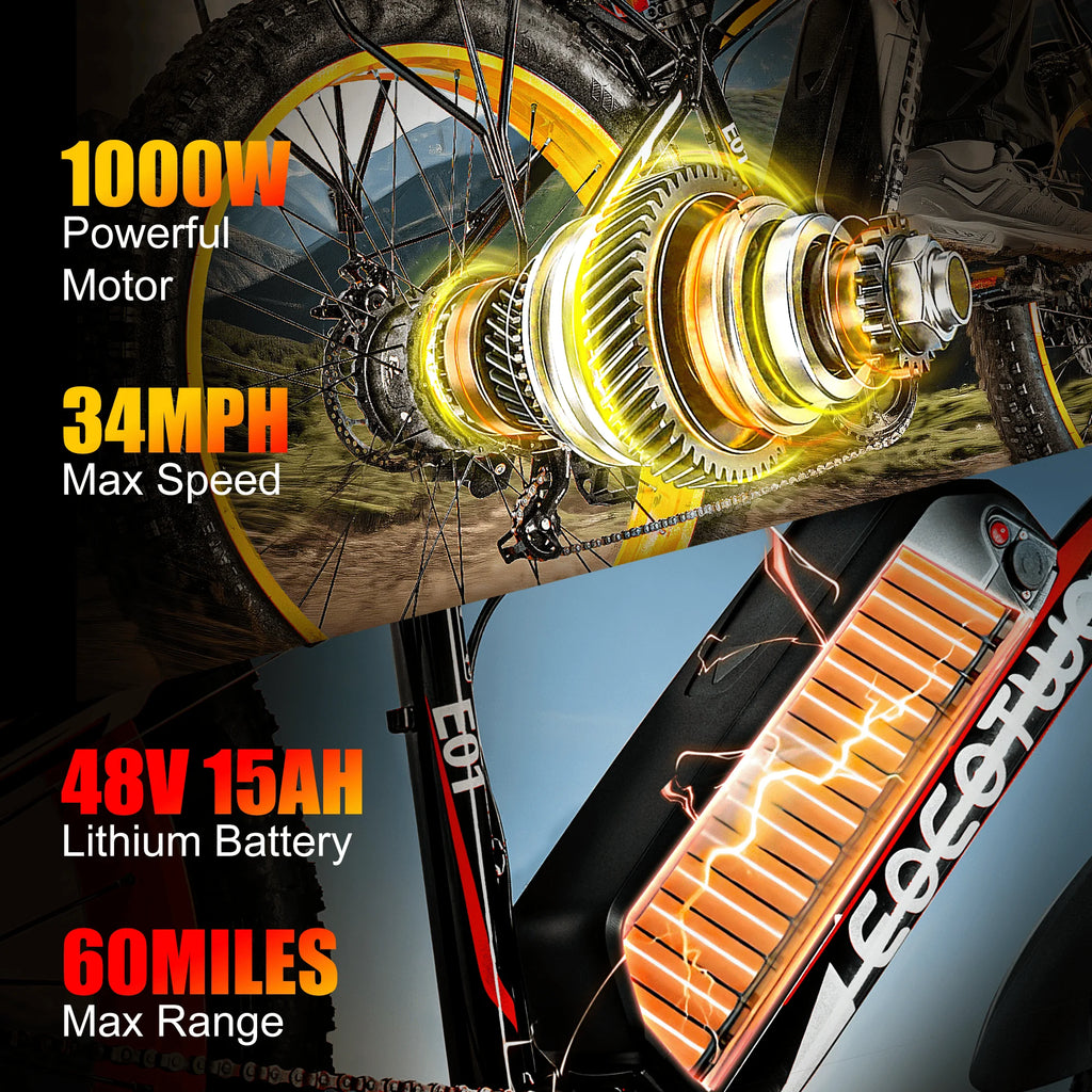 EOEOTWO E01 26-Inch Fat Tire Electric Bike