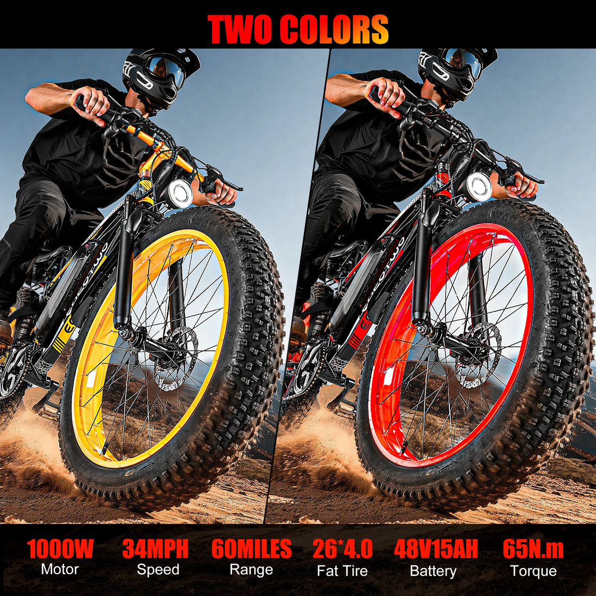 EOEOTWO E01 26-Inch Fat Tire Electric Bike
