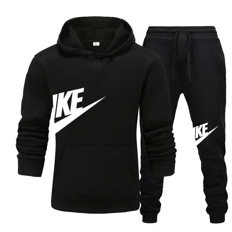 Men’s Printed Hoodie & Drawstring Pants Set