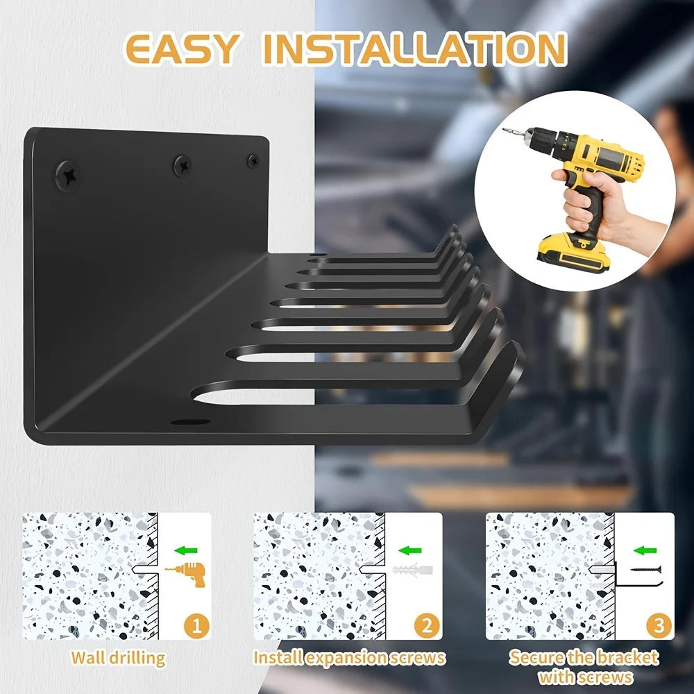 Wall-Mounted Home Gym Equipment Organizer