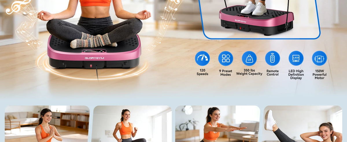 Vibration Plate Exercise Machine with 120 Speed Levels