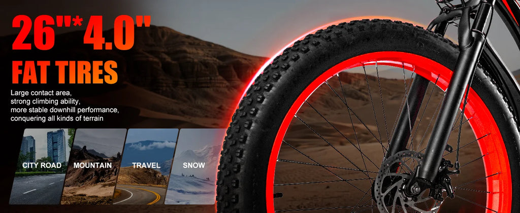EOEOTWO E01 26-Inch Fat Tire Electric Bike