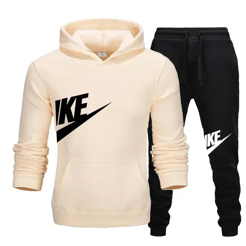 Men’s Printed Hoodie & Drawstring Pants Set