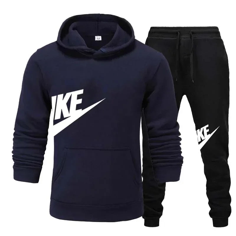 Men’s Printed Hoodie & Drawstring Pants Set