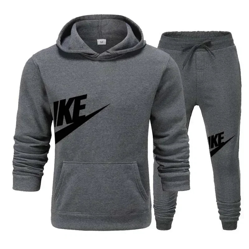 Men’s Printed Hoodie & Drawstring Pants Set