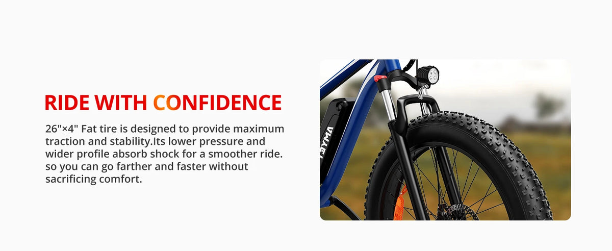 AMYET EB26 26-Inch Fat Tire Electric Bike