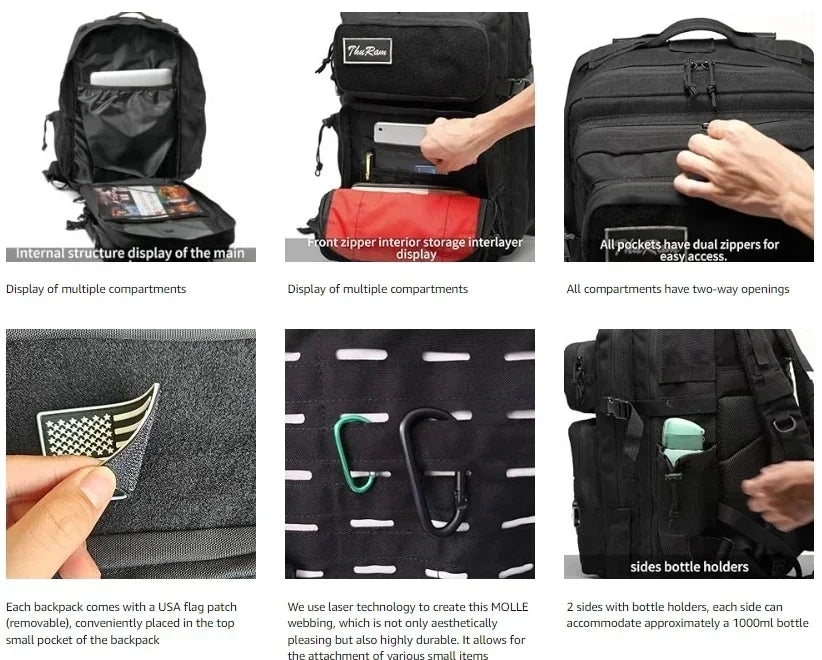 Tactical MOLLE Backpack – 25L & 50L
