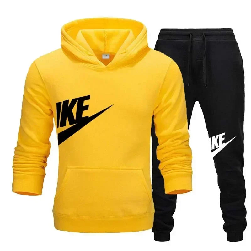 Men’s Printed Hoodie & Drawstring Pants Set
