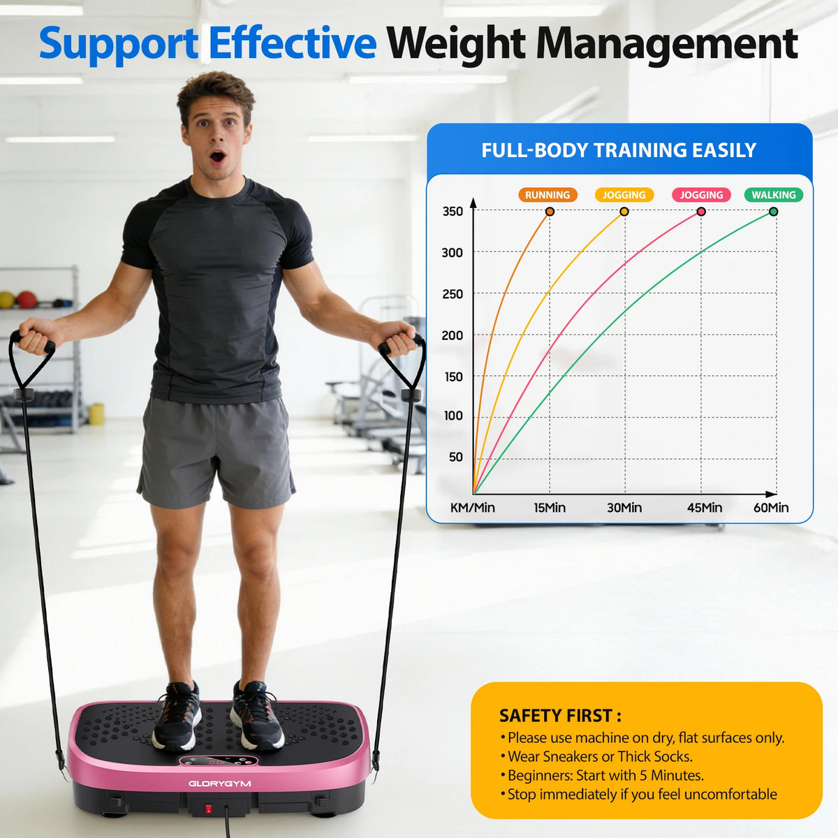 Vibration Plate Exercise Machine with 120 Speed Levels